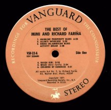 VSD-22A - Best of Mimi & Richard Farina, Gold label